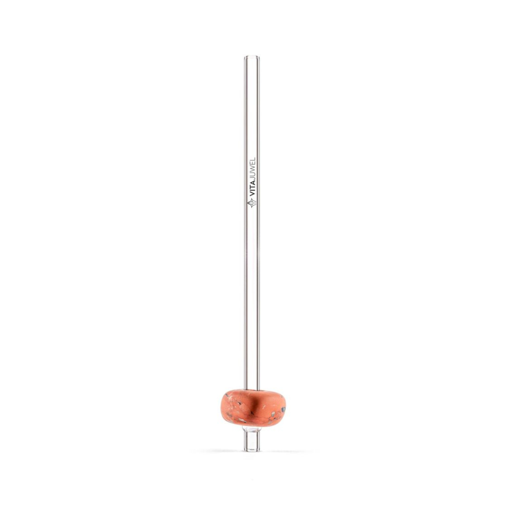 Crystal Straw Drinking Straw | Red Jasper