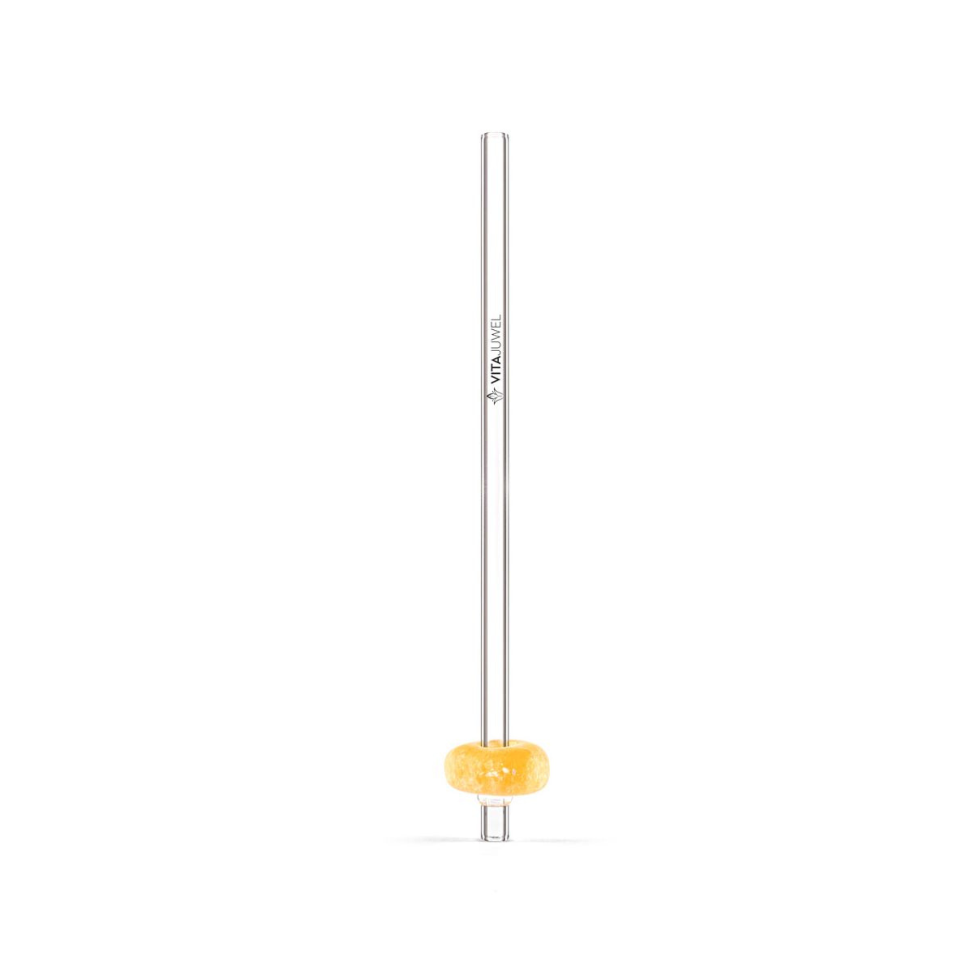 Crystal Straw Drinking Straw | Orange Calcite