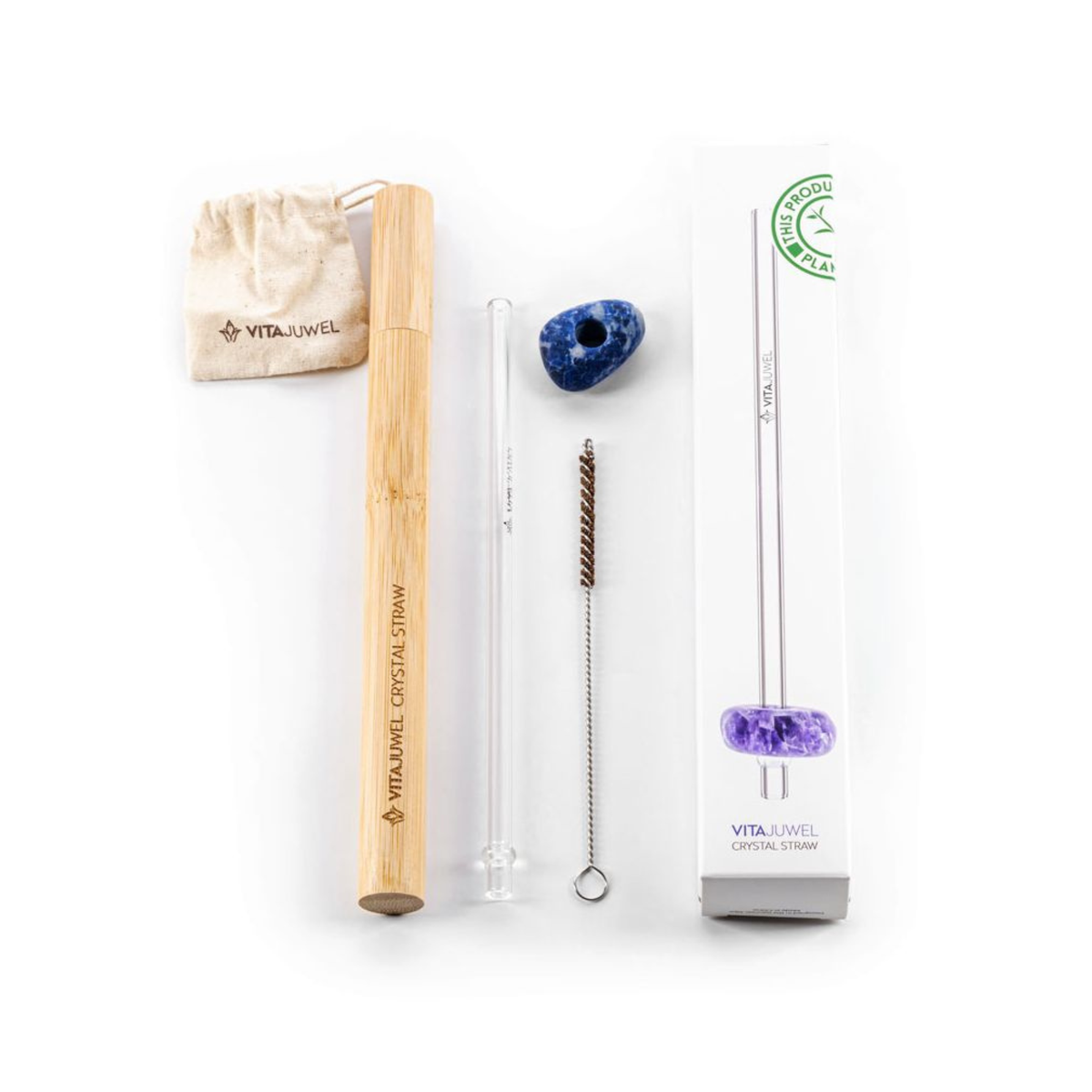 Crystal Straw Drinking Straw | Sodalite
