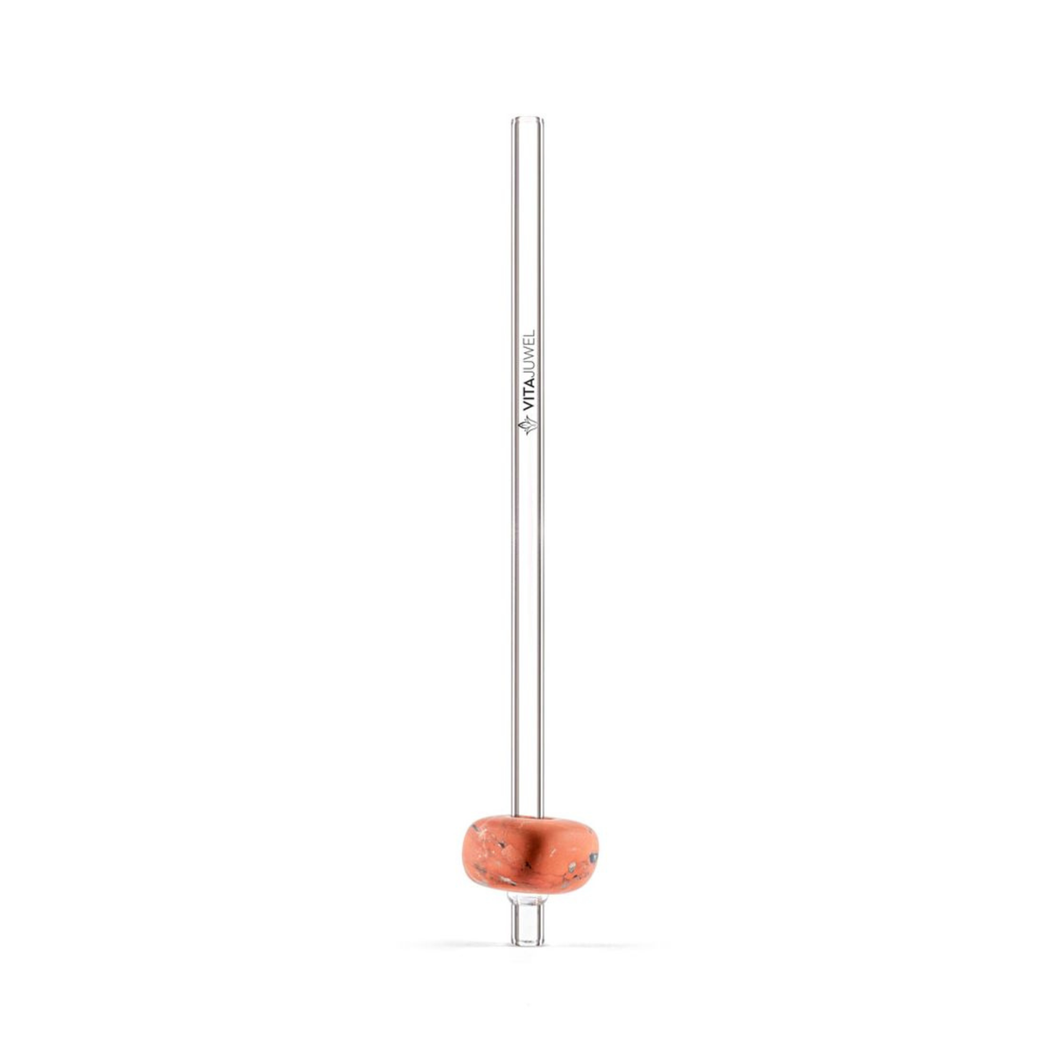 Crystal Straw Drinking Straw | Red Jasper
