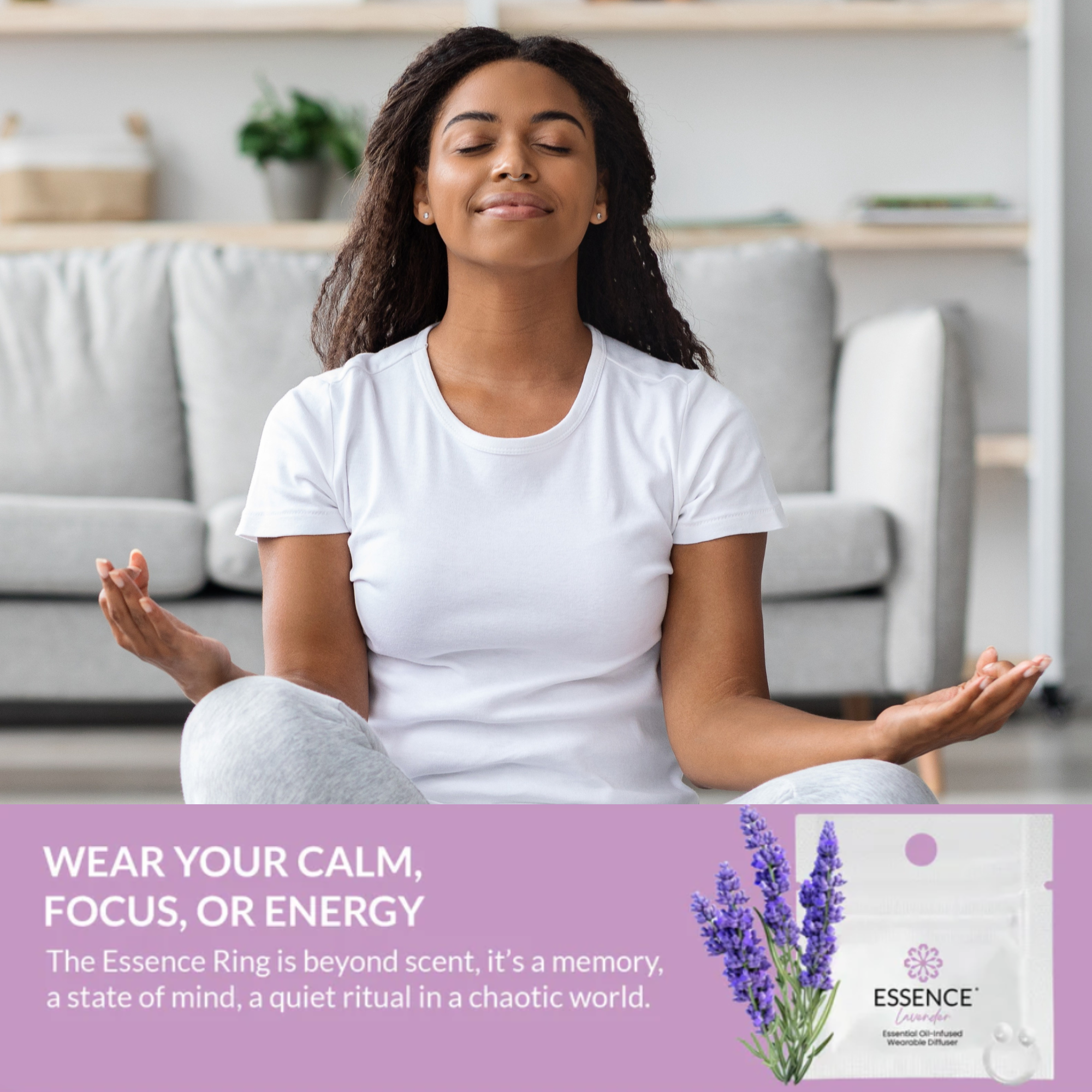 Lavender Scent Nasal Diffuser Ring