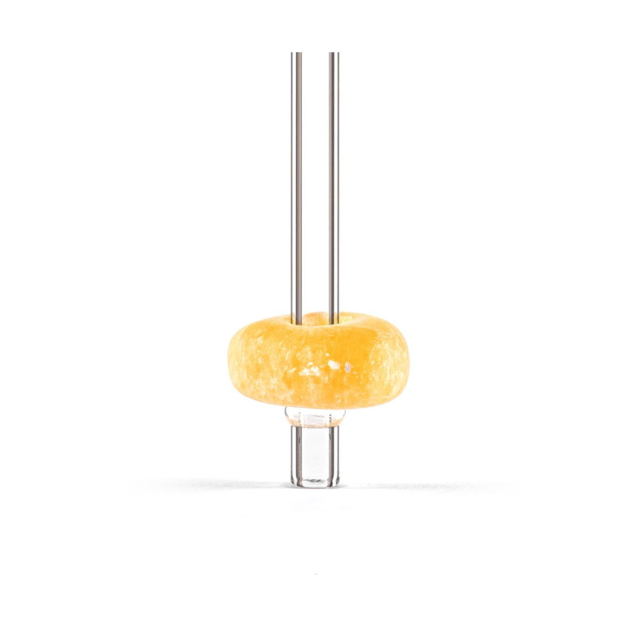 Crystal Straw Drinking Straw | Orange Calcite