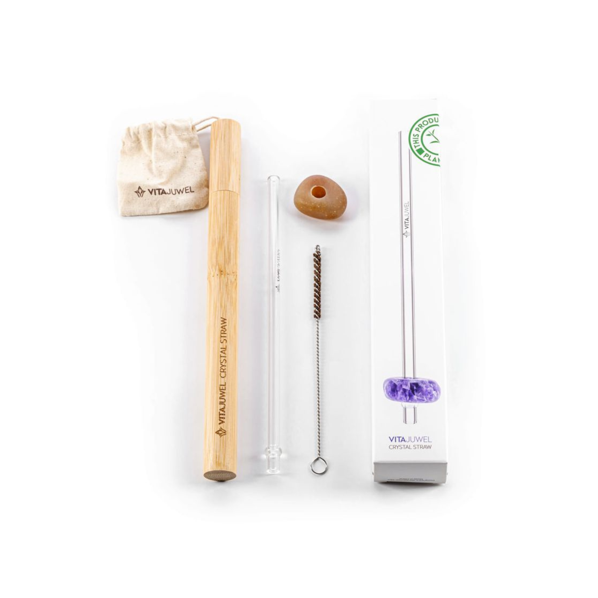 Crystal Straw Drinking Straw | Carnelian