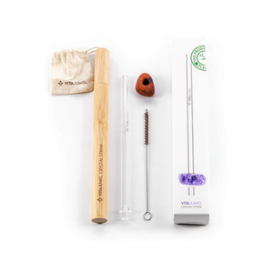 Crystal Straw Drinking Straw | Red Jasper