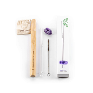 Crystal Straw Drinking Straw | Amethyst